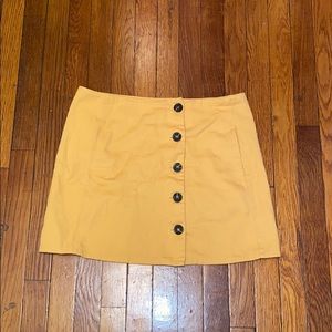 Yellow button down summer skirt